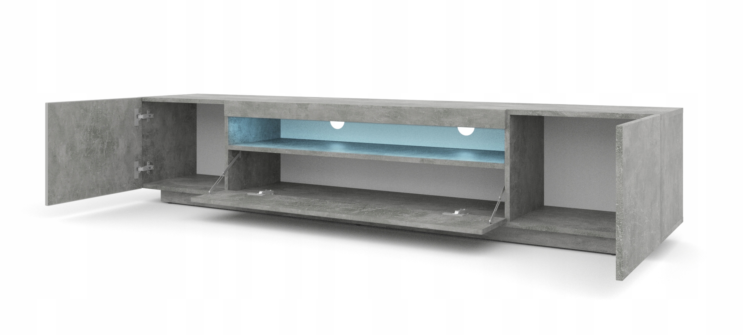 Szafka RTV 200 cm stojąca beton + oświetlenie LED Kod producenta RTV-200