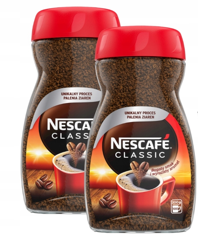 Levně Káva rozpustná Nescafe Classic, sada 2 balení x 200 g – bohatá chuť