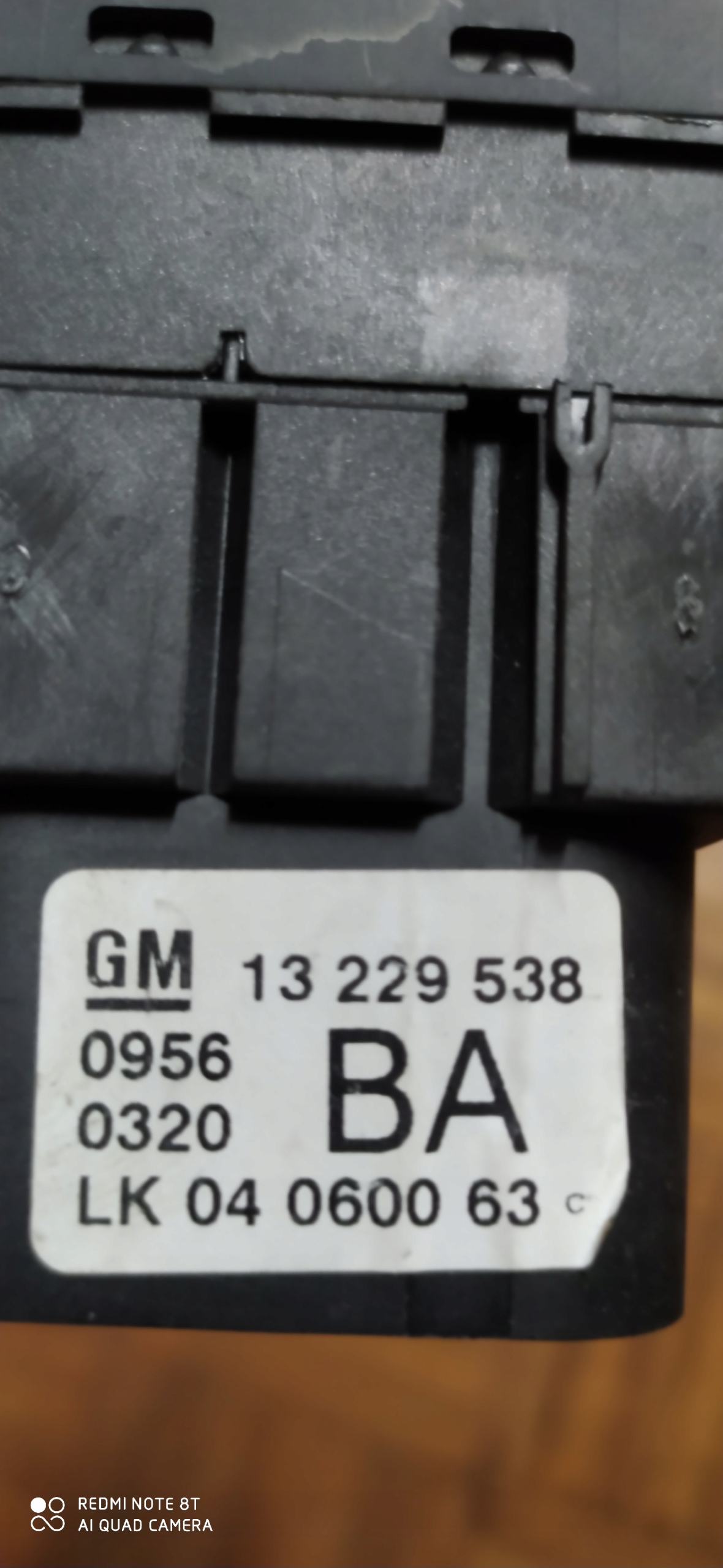 13229538BA Interrupteur commande phares feux OPEL VECTRA C