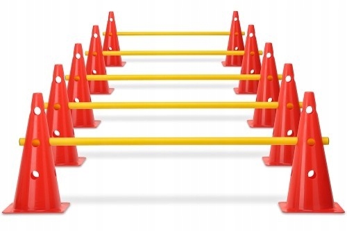 Zestaw koordynacyjny do ćwiczeń pachołki tyczki pachołki