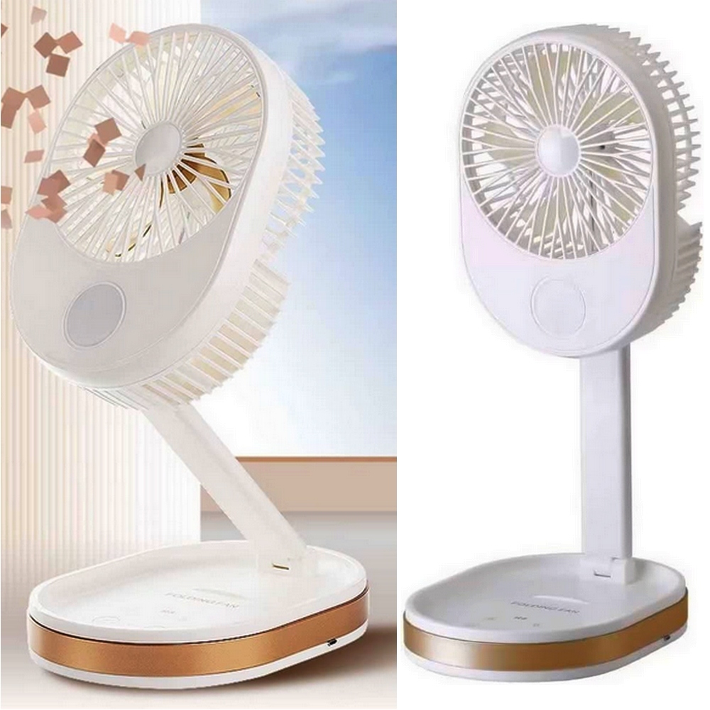 WENTYLATOR BIURKOWY WIATRAK DO DOMU BIURA SYPIALNI LAMPKA LED USB REGULACJA Model R8