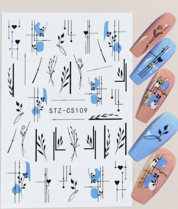 NAKLEJKI NA PAZNOKCIE SAMOPRZYLEPNE STZ-CS109 Marka inna marka