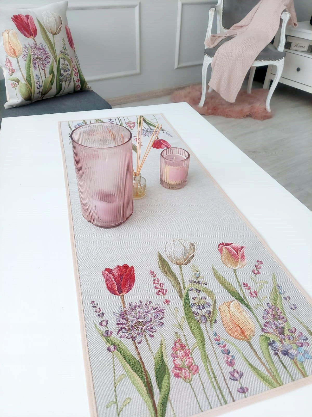 Běhoun 40x100 cm 1187GR Tulipes