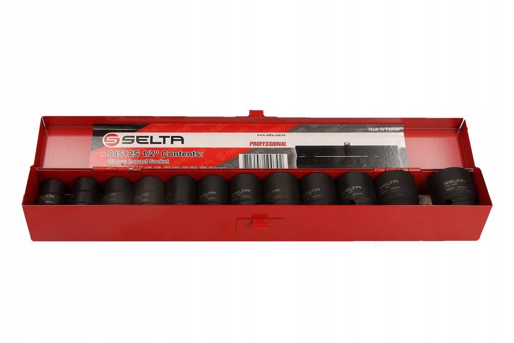 Selta ZESTAW NASADEK UDAROWYCH 1/2", 12 CZ, 10-24 MM