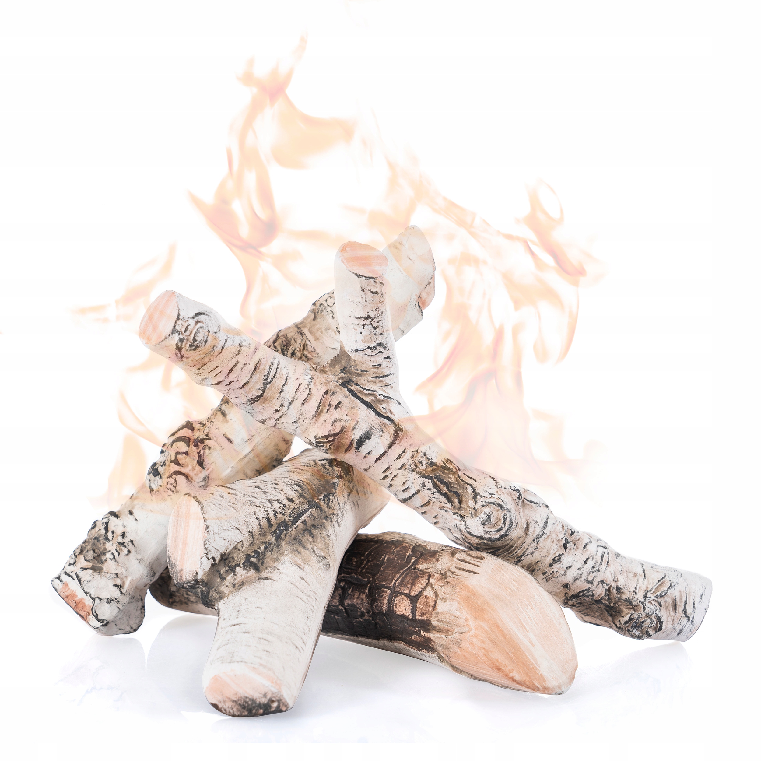 

Drewno Do Biokominka polana ceramiczne brzoza 4szt