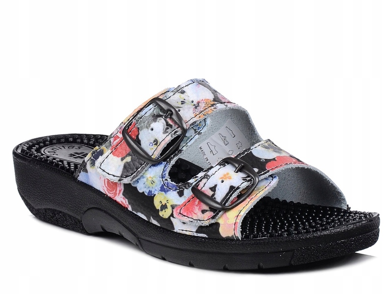 Klapki Damskie Zdrowotne Fakirki Medyczne Skóra Masujące Z Kolcami 37