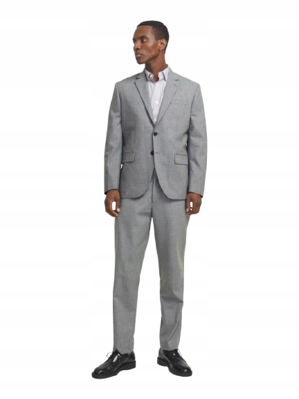 Jack And Jones Šedý Pánský Vlněný Oblek Regular 46 J5B