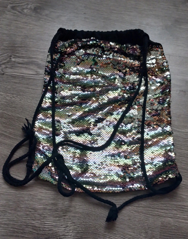 Plecak - worek w cekiny- jak nowy