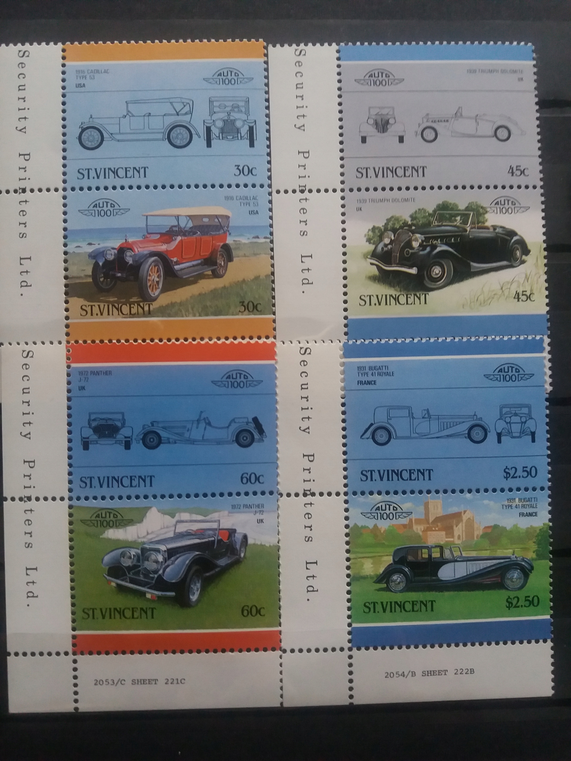 St.Vincent zestaw samochody