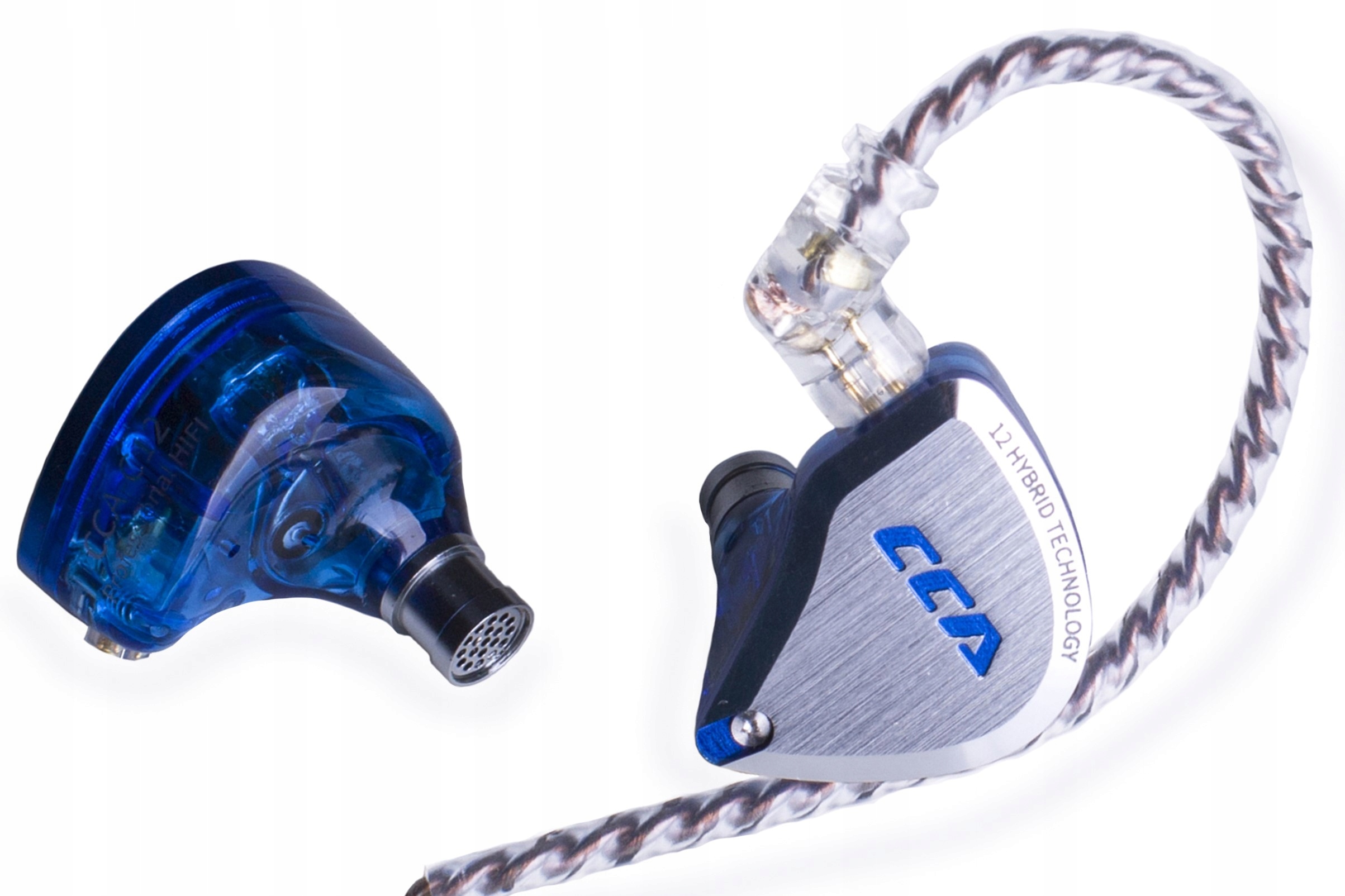 In-ear sluchátka pro monitory Cca C12 hybridní 2DD 10BA dynamika armatury