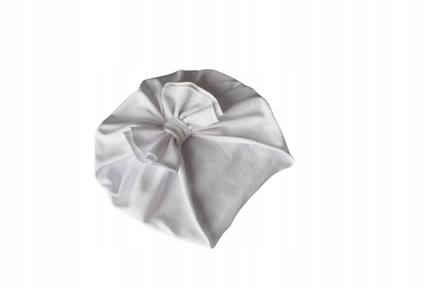 

Czapka turban biały lekki Kokarda 42-44 chrzest