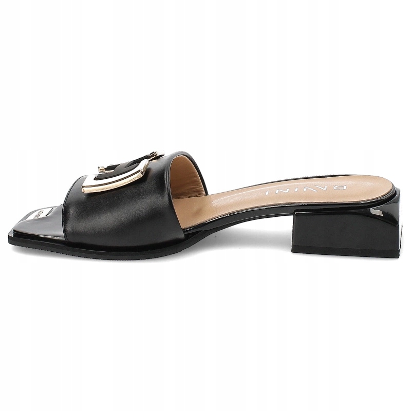 Czarne Klapki Ravini Eleganckie Obuwie Damskie Marka Ravini