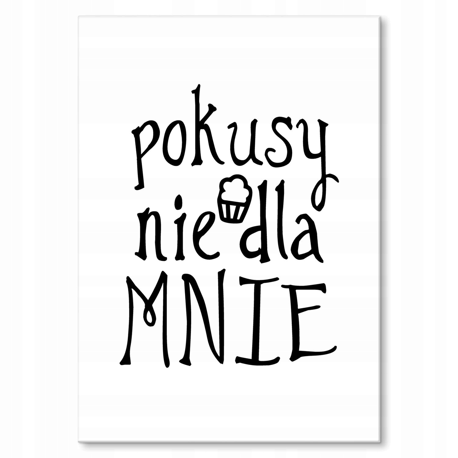 Kovový plakát Pokušení není pro mě Štítek Plech 30 x 42 cm Dárek