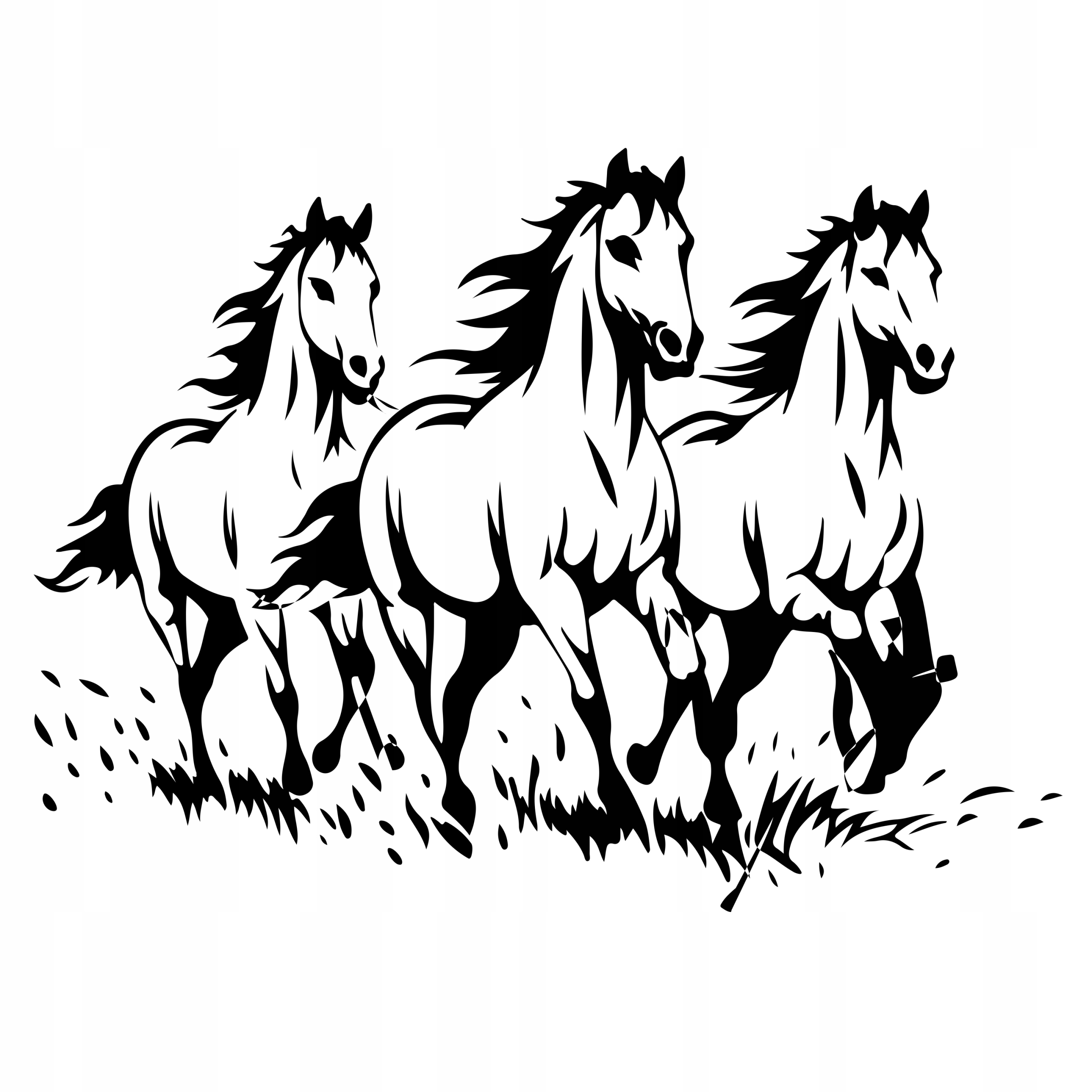 Maliarske šablóny, šablóna na maľovanie /kone/ 200x140