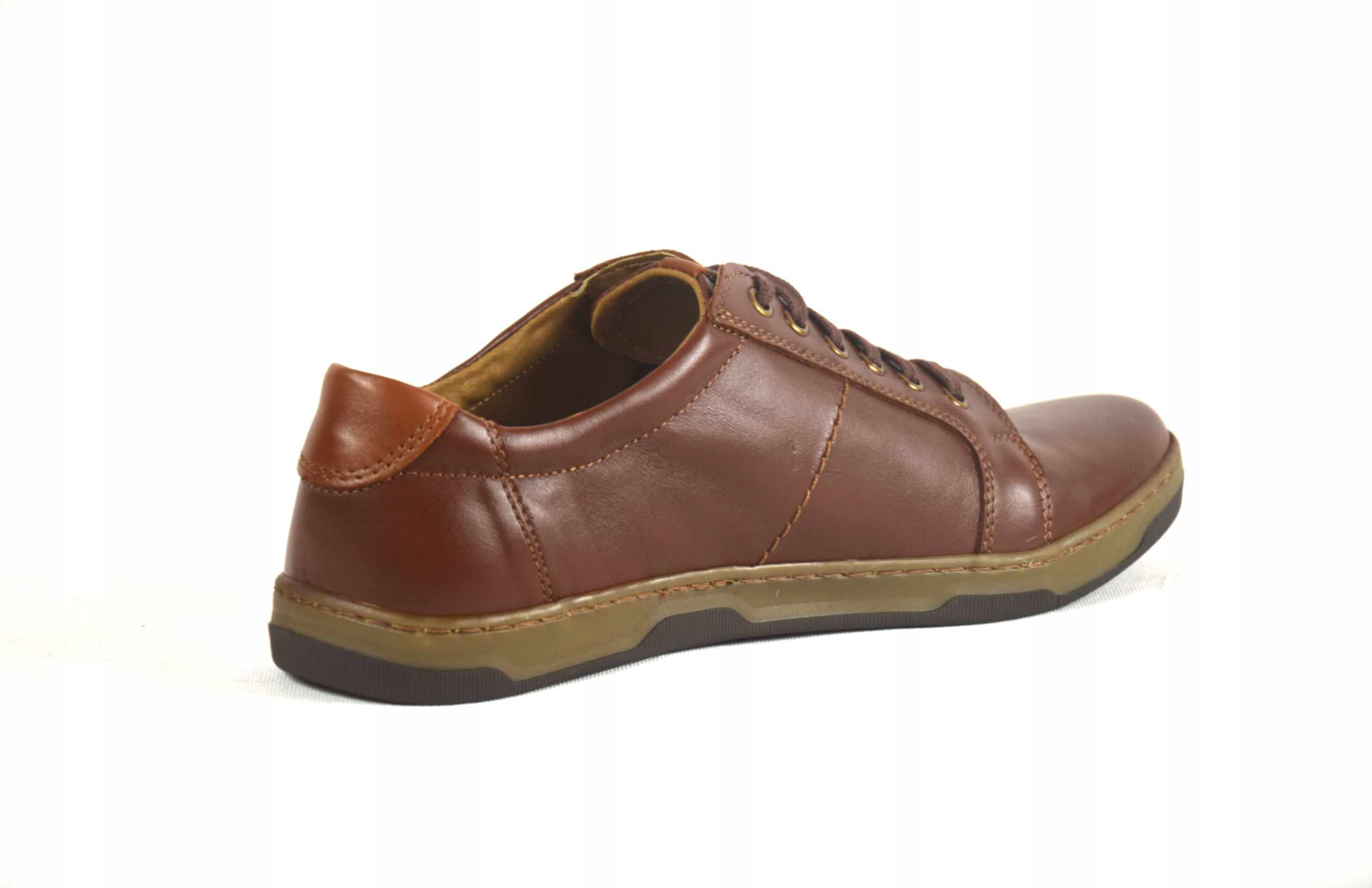 Buty męskie ze skóry obuwie polskie wygodne 0397 Oryginalne opakowanie producenta pudełko