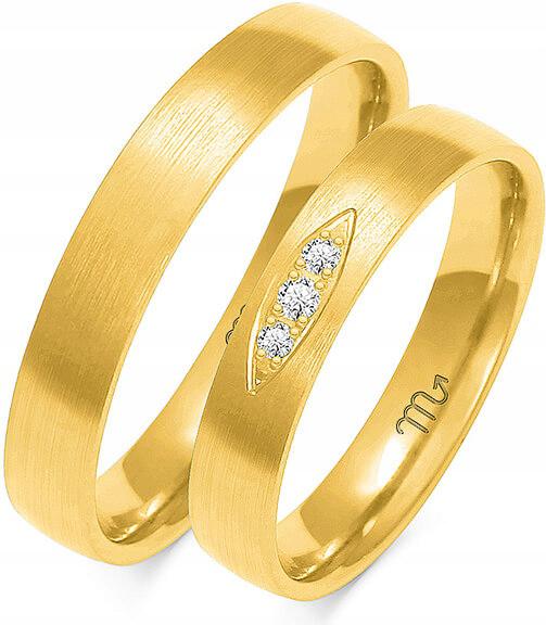 Zlaté snubní prsteny pro svatební obřad 585, 11 12 13, módní svatební kolekce