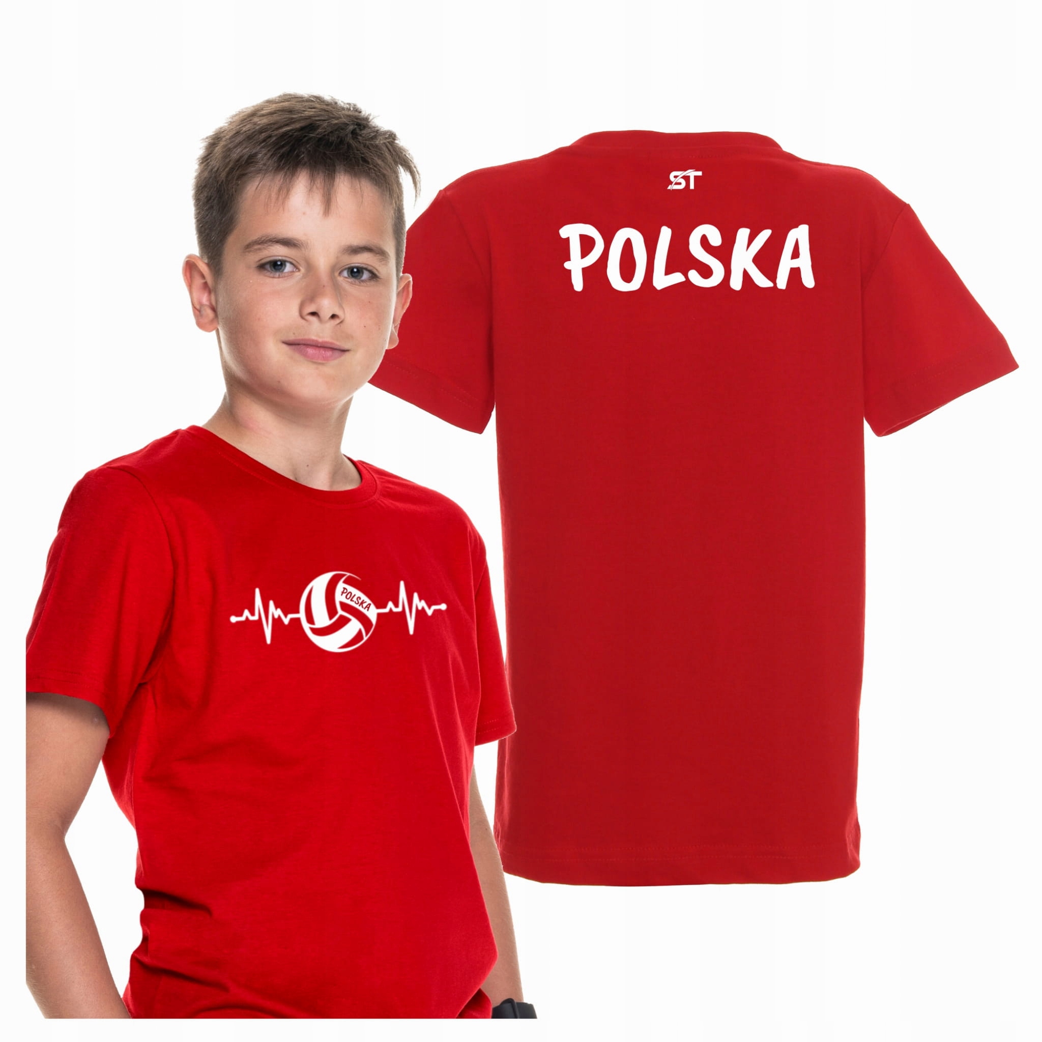 CZERWONA KOSZULKA DZIECIĘCA POLSKA SIATKÓWKA EKG VOLLEYBALL MŚ T-SHIRT