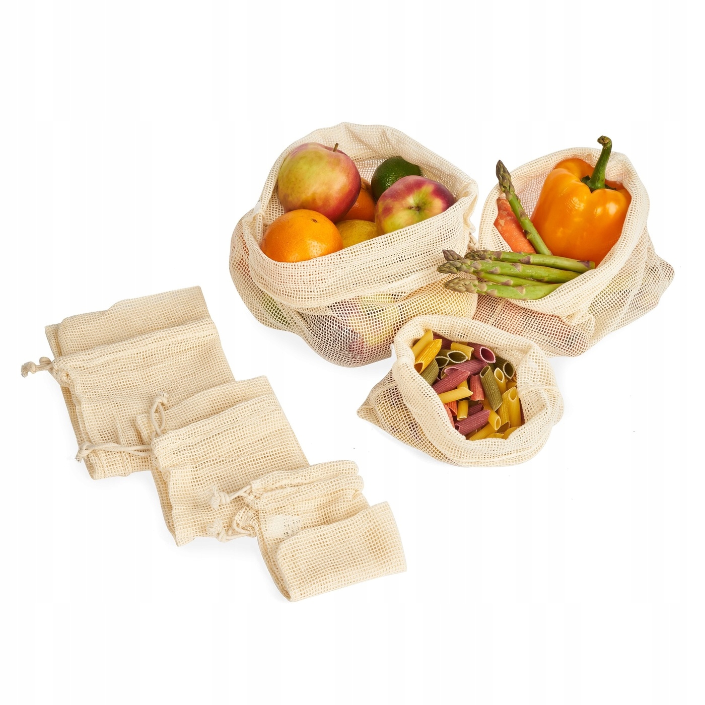 Woreczki bawełniane  No Waste 6 szt. różne rozmiary — 2