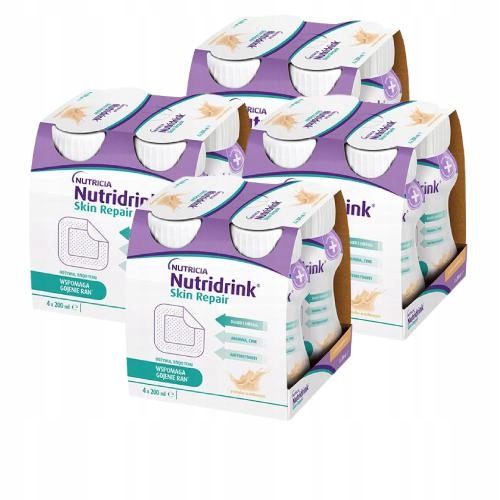 Zestaw 4x Nutridrink Skin Repair wanilia, 4x200ml