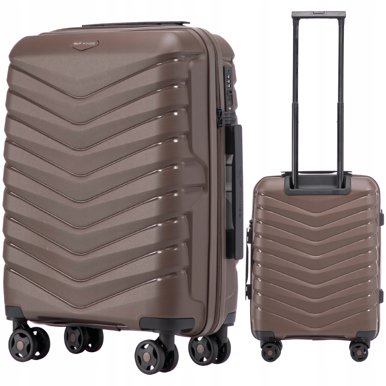 Kabinový kufr Wings Příruční zavazadlo na 4 kolečkách, polypropylen Tsa