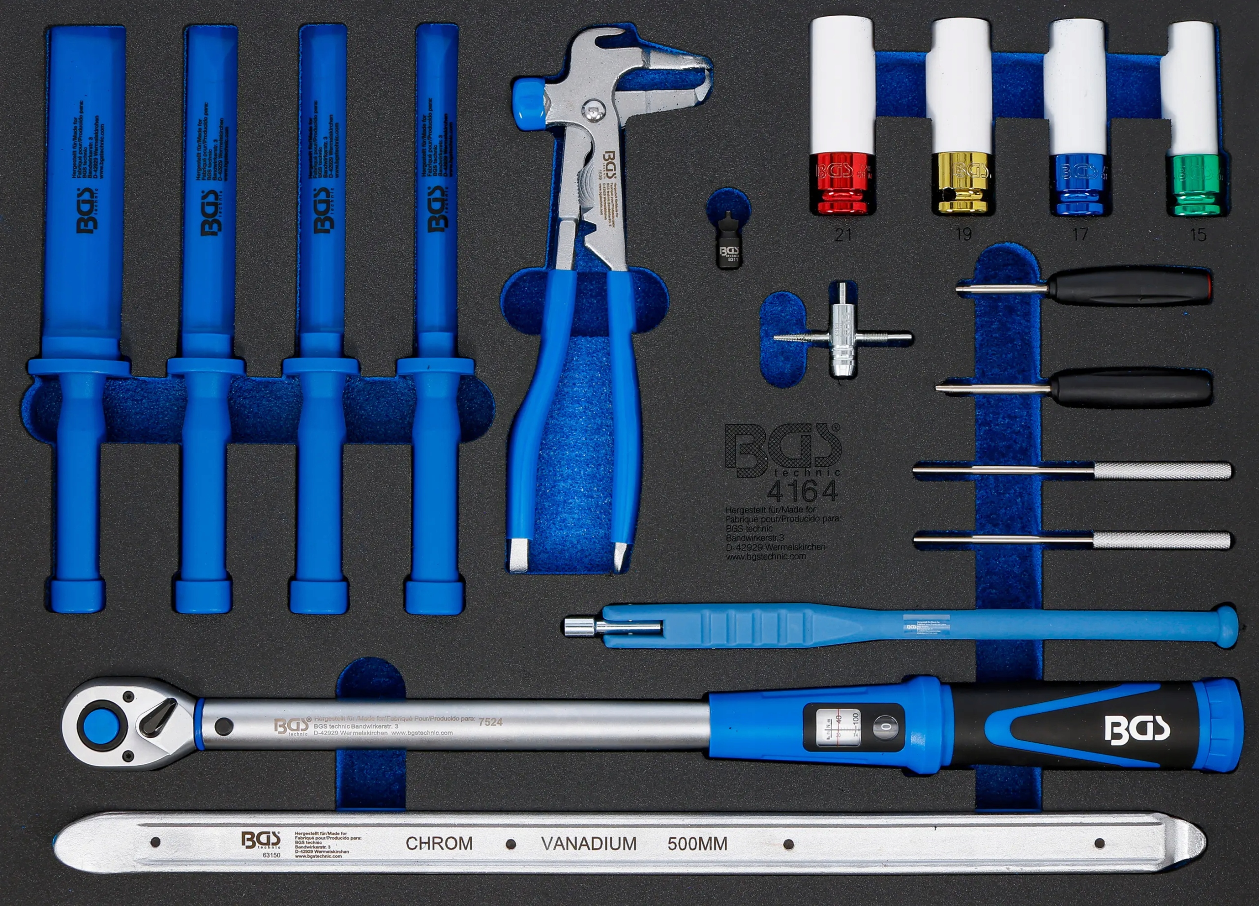 Vložka do zásuvky 3/3 pro pneuservis s momentovým klíčem, Bgs 4164