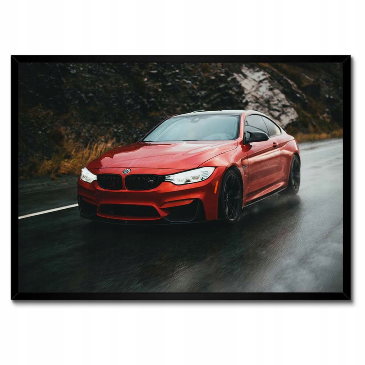 Plakáty v rámu 70x50 Červené Bmw Auto