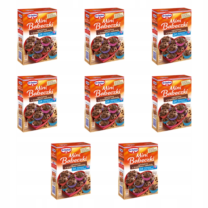 Dr. Oetker Mini čokoládové košíčky s kapkami čokolády 245 g X8