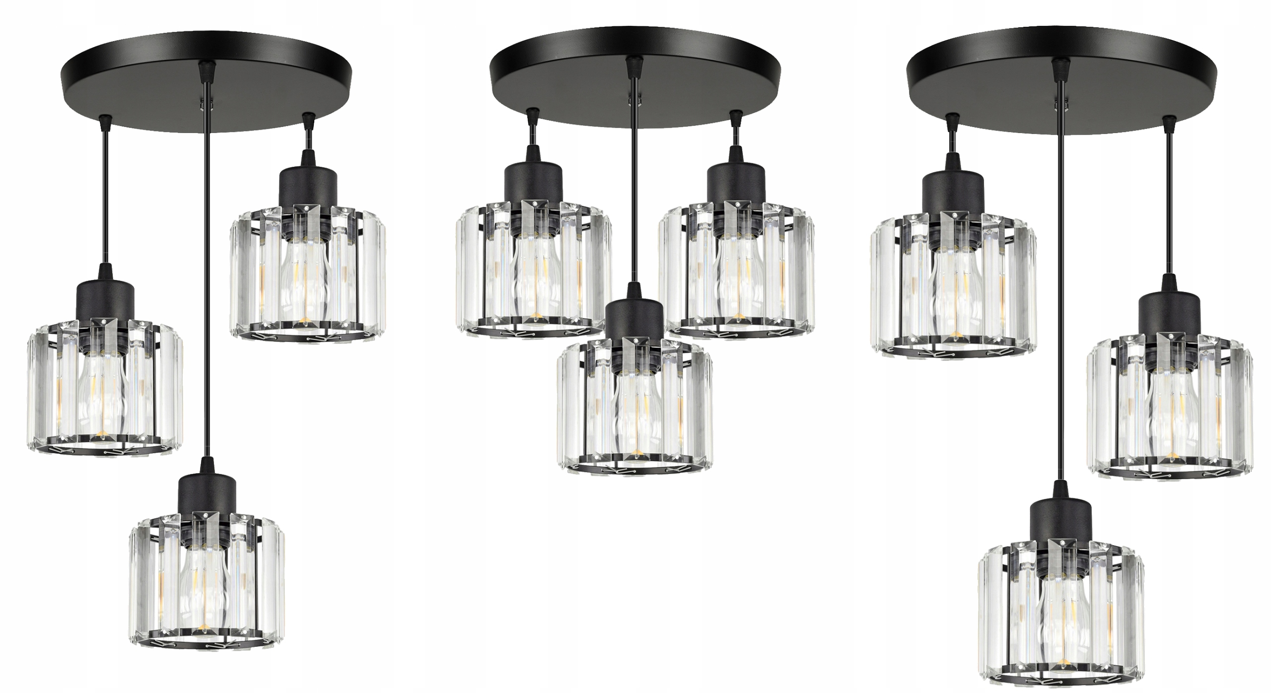 LAMPA WISZĄCA SUFITOWA ŻYRANDOL PLAFON LED szklana Marka Led-lux