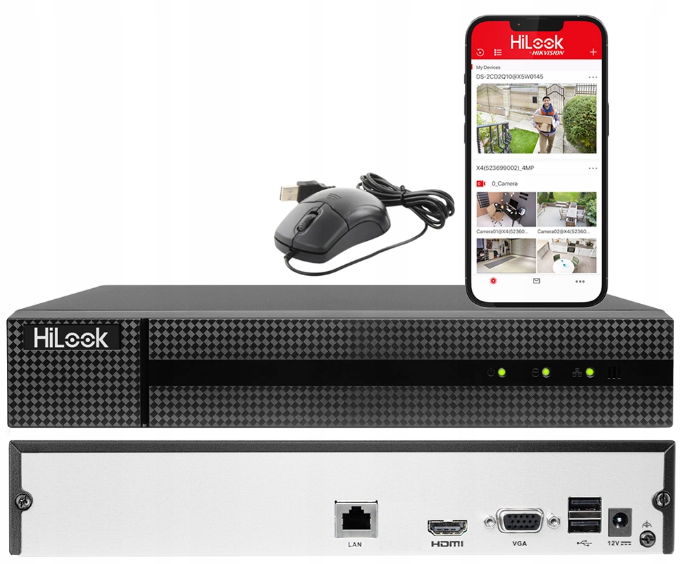 Ip rekordér pro 8 kamer do 4Mpx Aplikace HikConnect NVR-108MH-D
