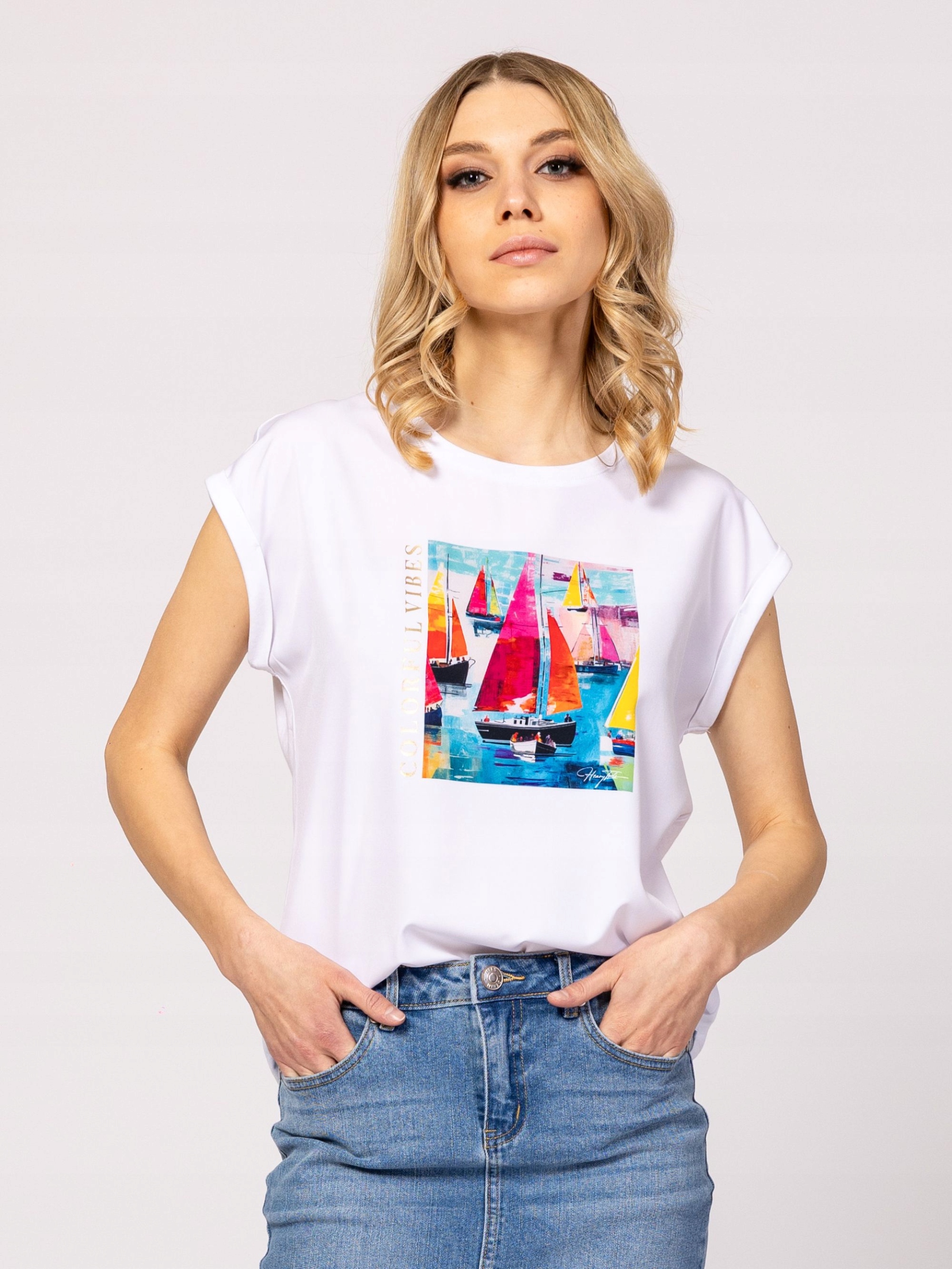 Heavy Tools Dámské Tričko Tričko MONAS25 Ships Bílá, Velikost Xs