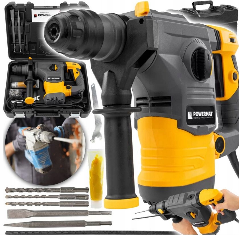 Příklepové Kladivo Vrtačka Udar Sds+ 2600W 5,5J Kufr 3X Vrták Sekáč