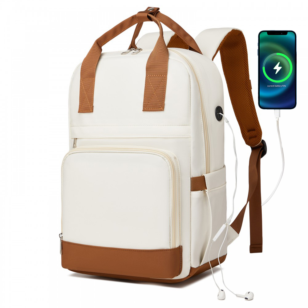 Batoh do letadla dámský 40x30x20 cm Ryanair WizzAir lehký bílý Oliver