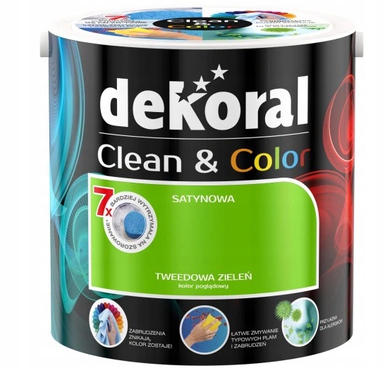 

Farba Dekoral Clean&color Tweedowa Zieleń 5L