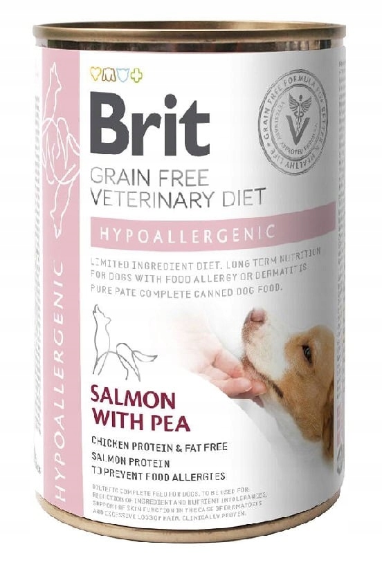 Brit Veterinary Hypoallergenic Salmon&Pea krmivo na alergii pro psa 6x400 g