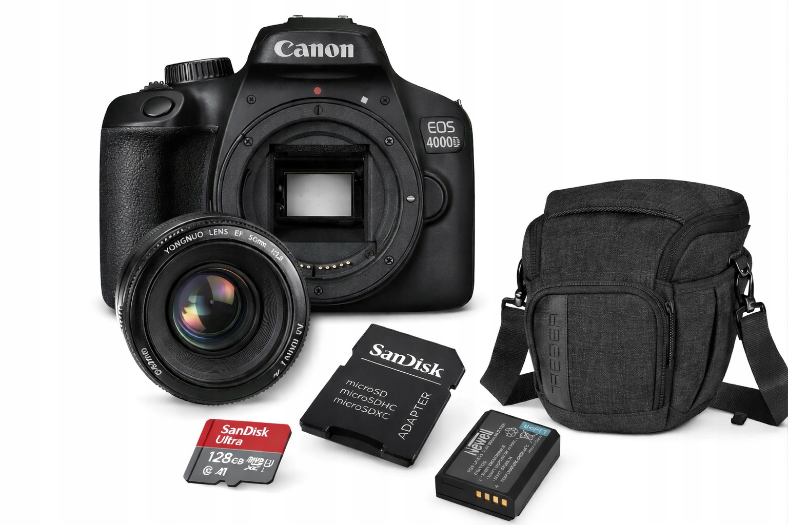 Sada Fotoaparátů Canon Eos 4000D+ 50 MM 1.8 Yongnuo Příslušenství