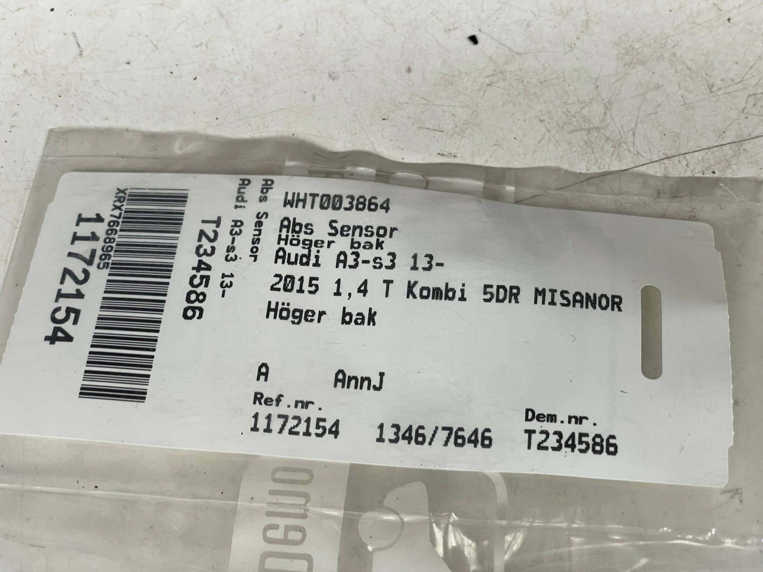 Sensor ABS heck VOLKSWAGEN GOLF VII WHT003884 @M