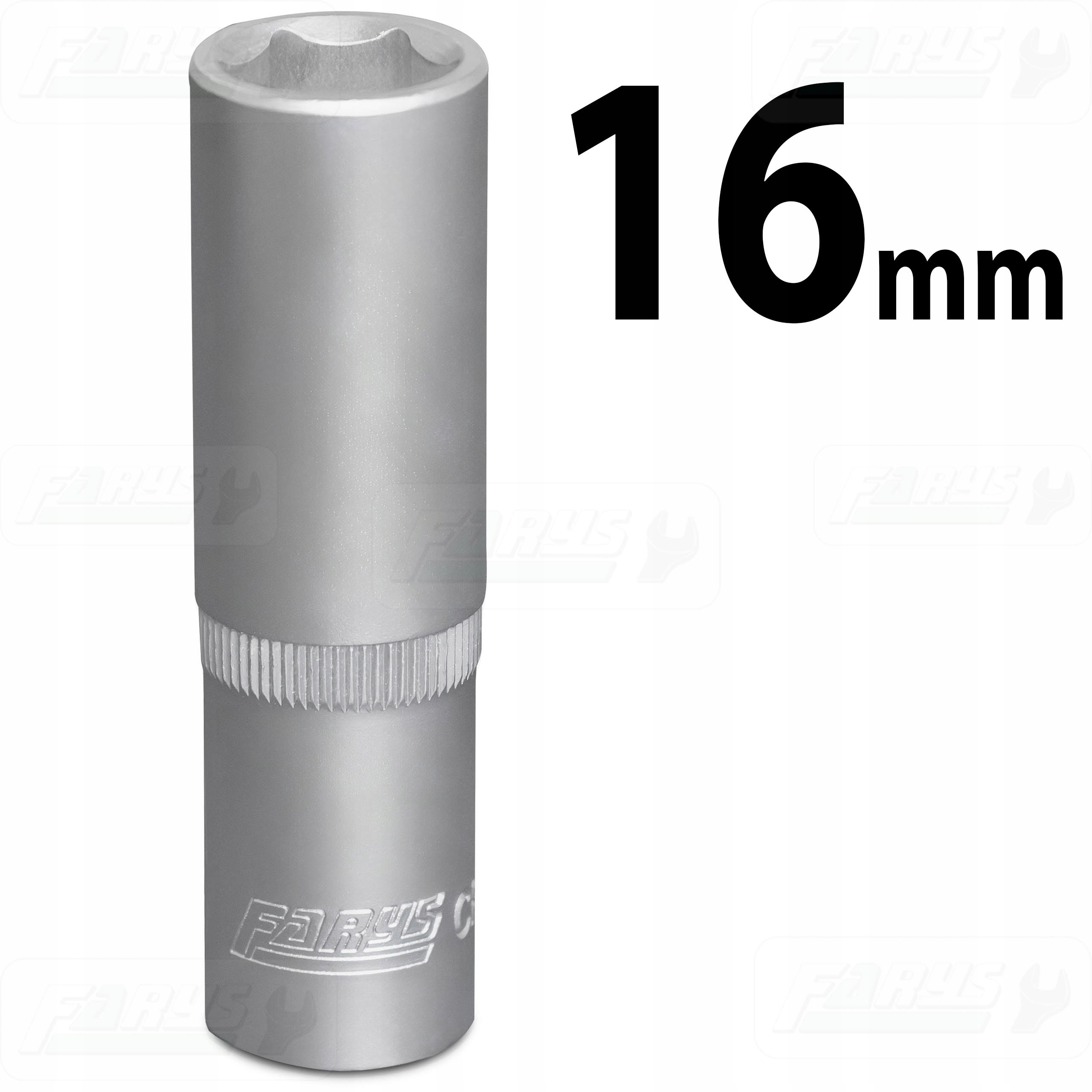 Nasadka 16mm 1/2" Sześciokątna Długa 6-kątna CrV Mocna Farys FR1243