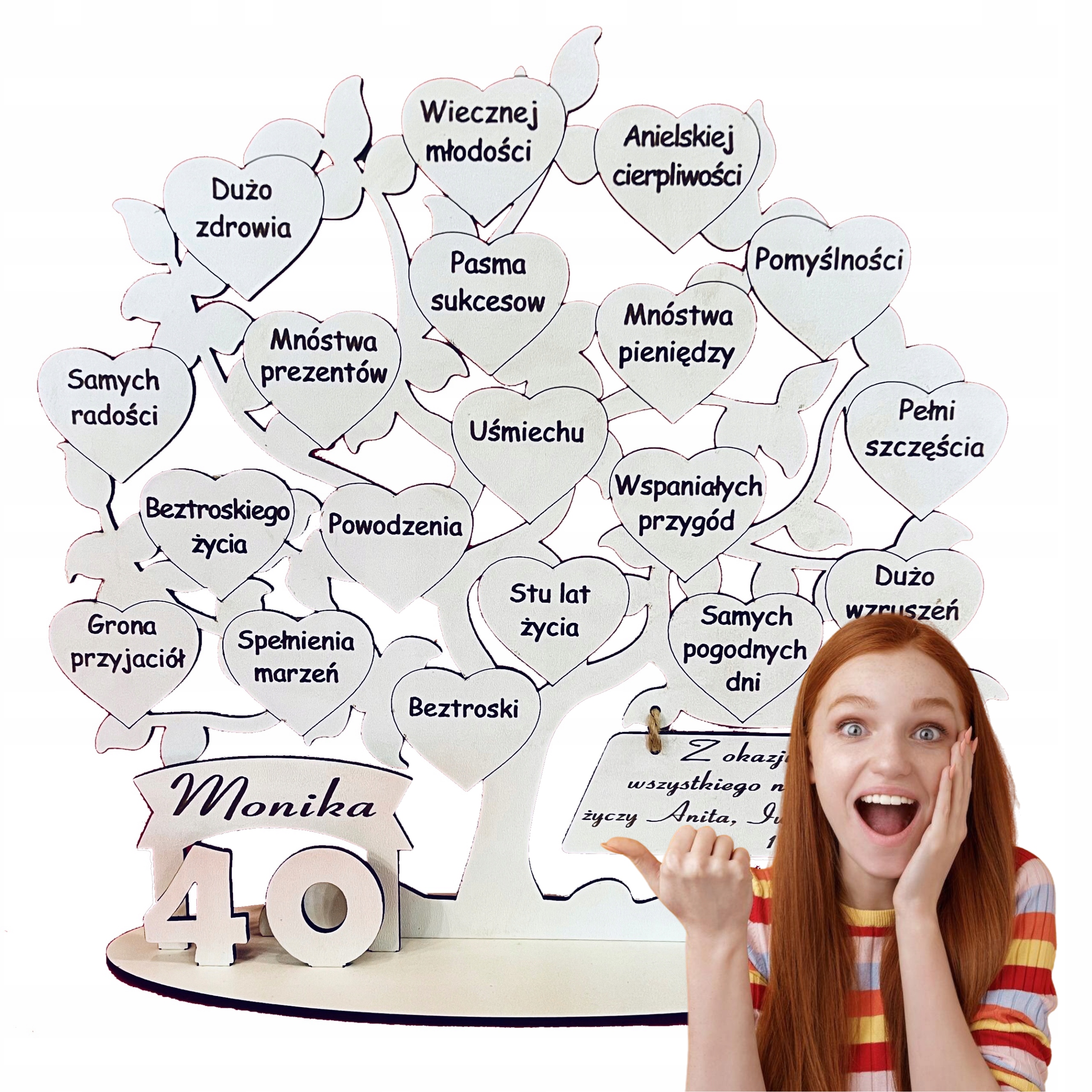 Narozeninový stromek s přáním, gravírování laserem.