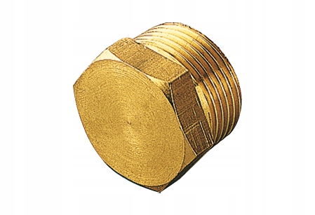 Korek mosiężny 3/4" gwint zewnętrzny