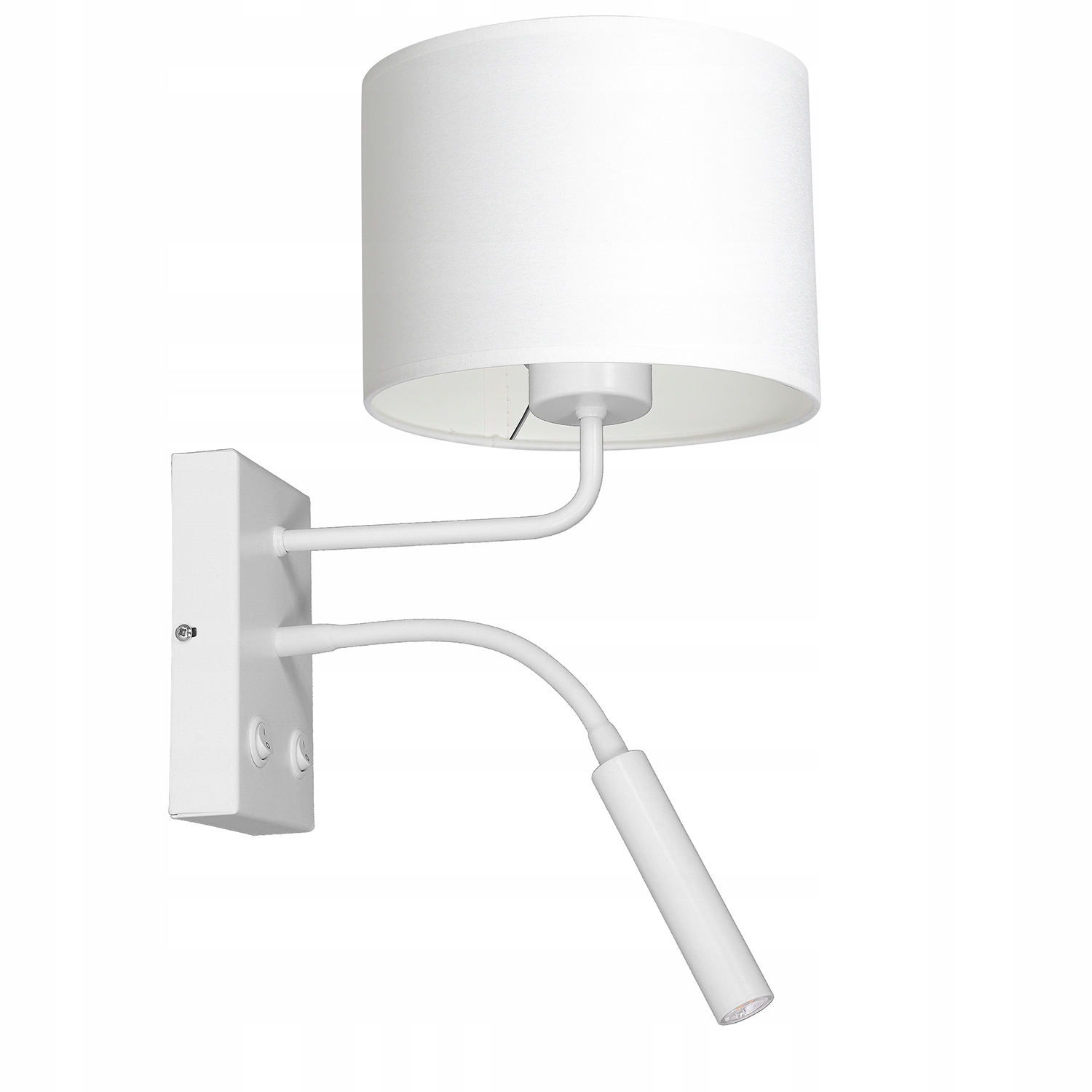 Nástenné svietidlo Luminex Arden biele E27+G9 15W+8W tienidlo