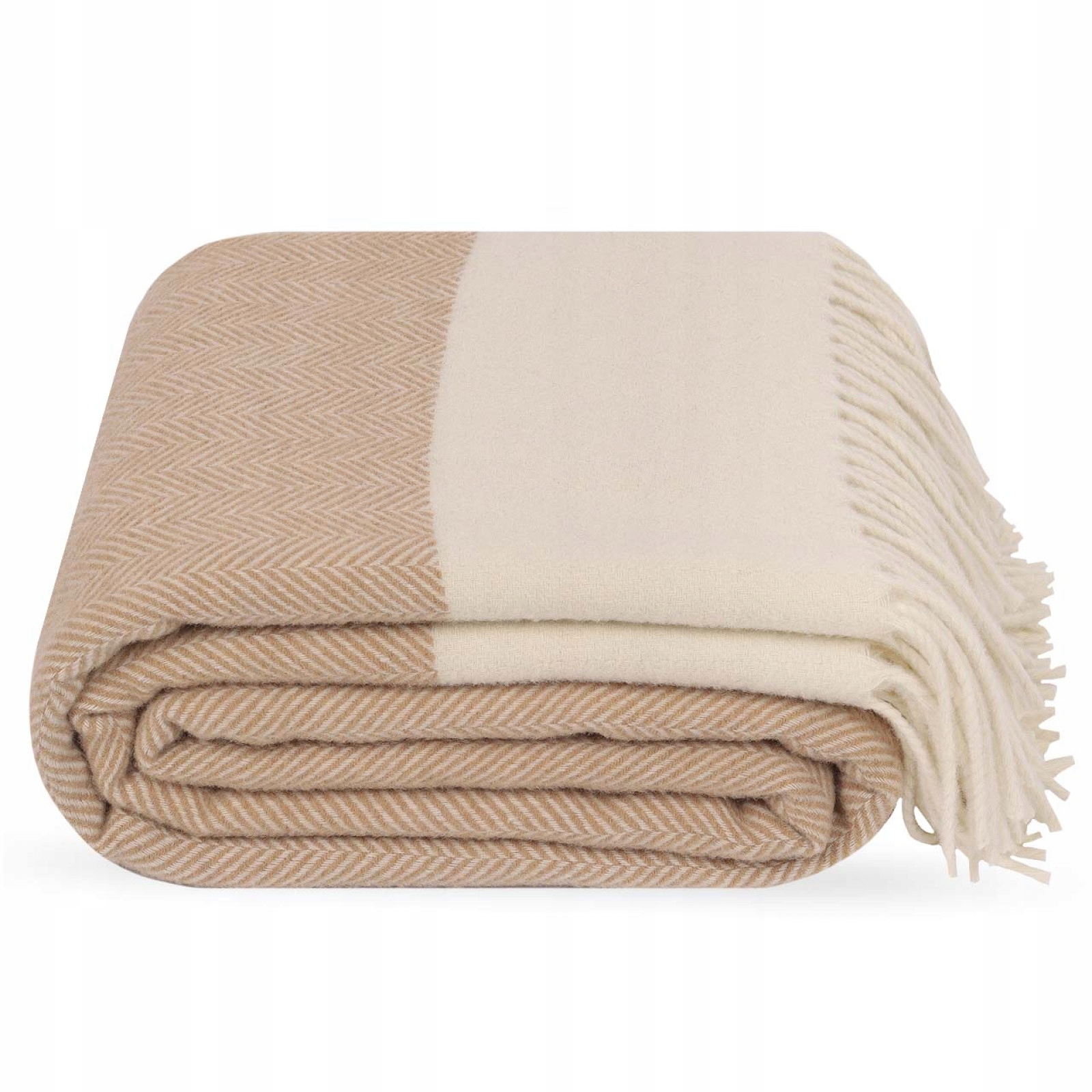 Vlněná deka Montre 100% Australská vlna Merynos Béžová 140×200 cm