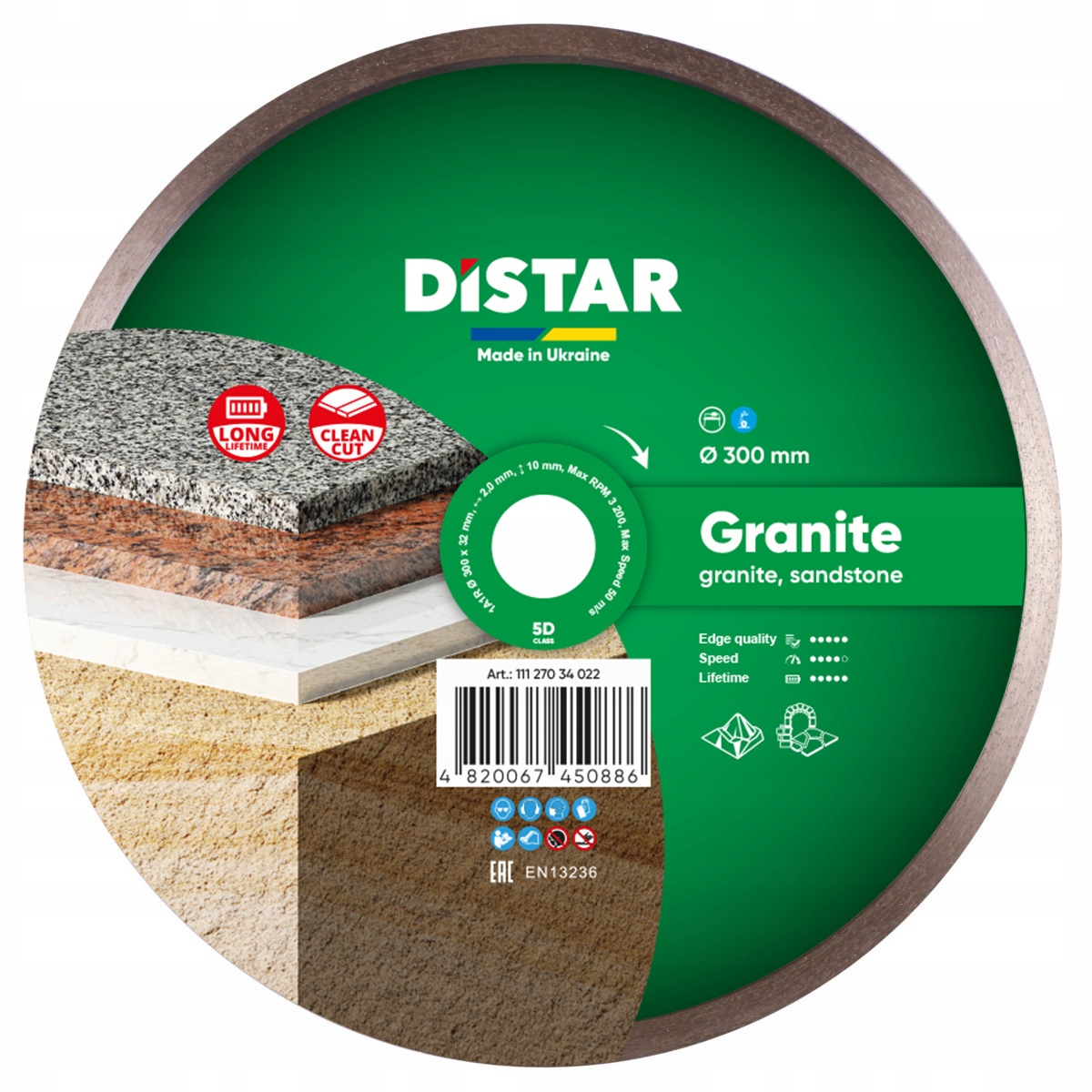 DiSTAR Diamantový Řezný Kotouč 300 mm x 32 mm Granite
