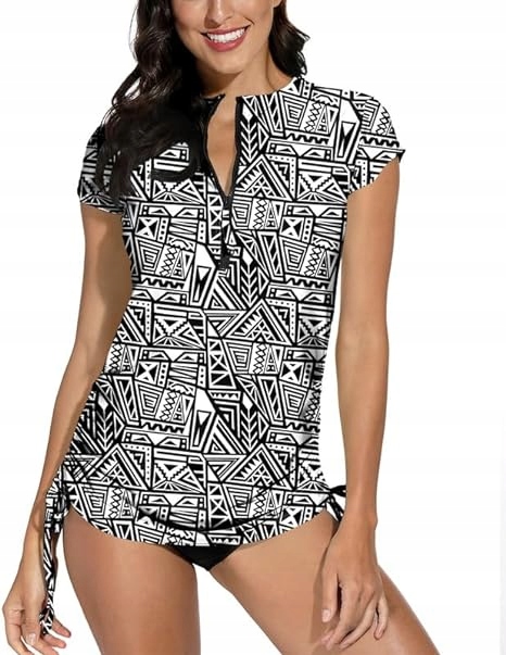 BesserBay Damska bluzka z krótkim rękawem do pływania XL 40A294