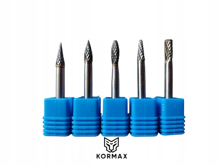Fréza pilník vysokorychlostní rotační 6 mm na kov s karbidem Set 5ks