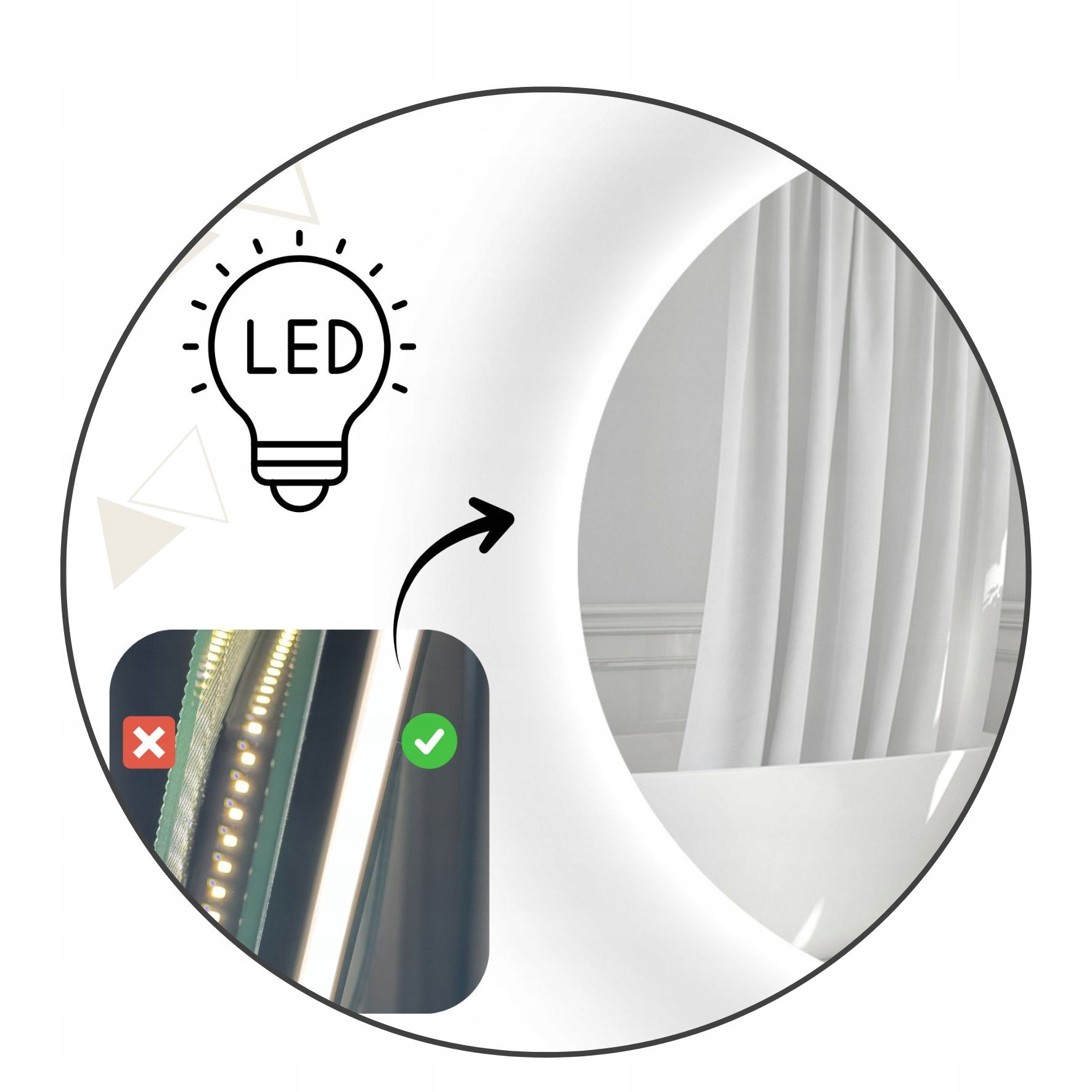 Linear Led páska doplněk k zrcadlu Cob IP67 24V