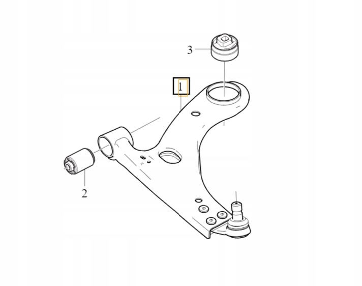 Volvo XC40 C40 rameno přední levé sada Oe