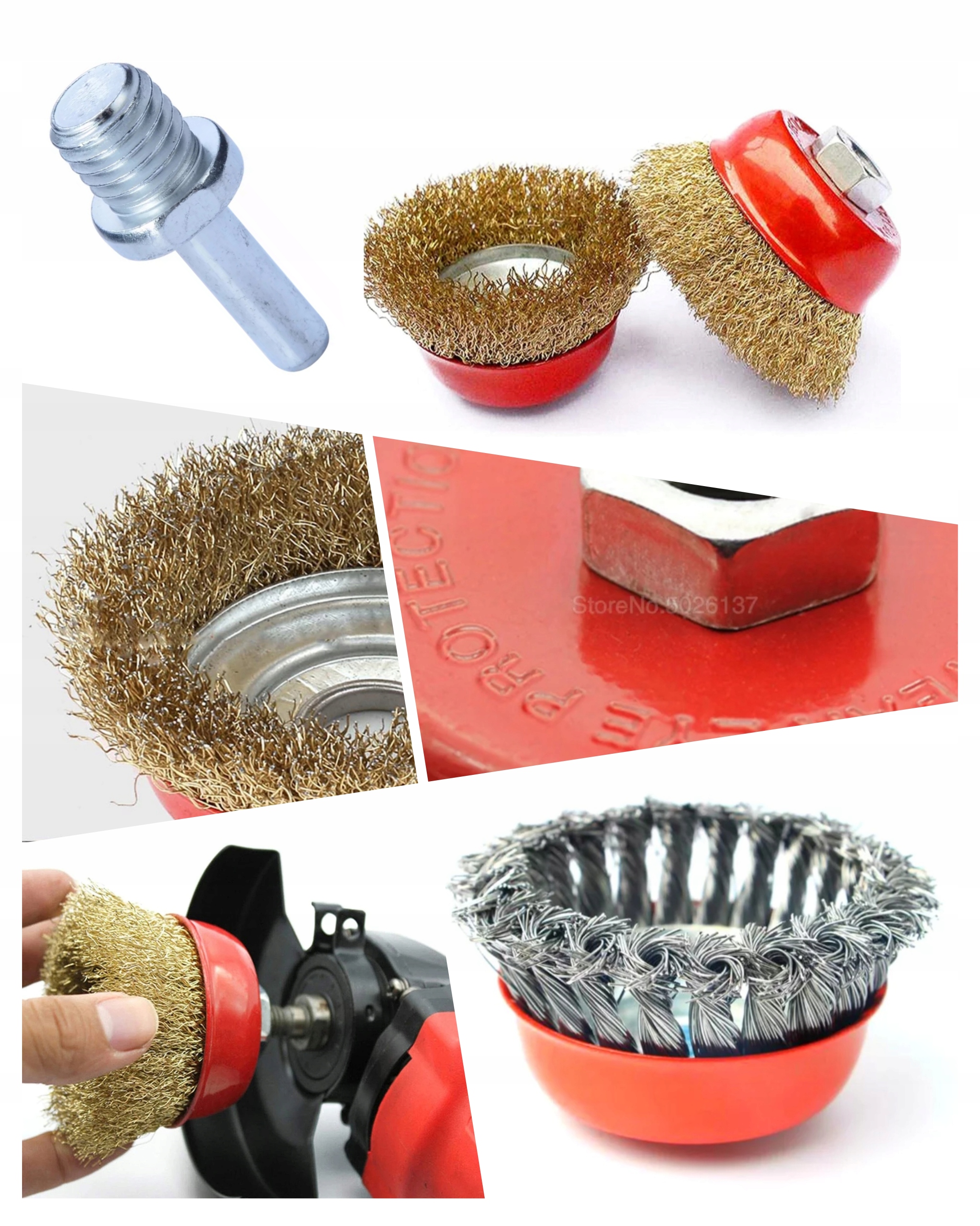 

Zestaw Szczotka Druciana Mosiądz Drut Wiertarkę