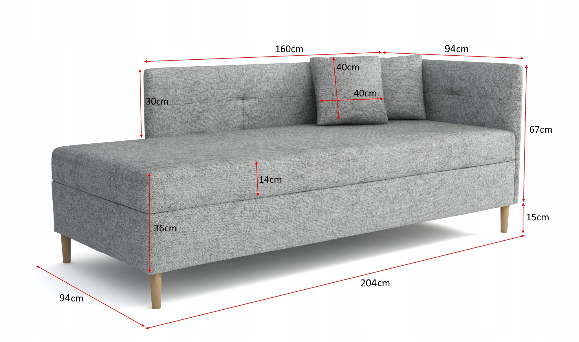 Łóżko pojedyncze FAMIRA 90 x 200 cm - bonell Kod producenta 4854169874