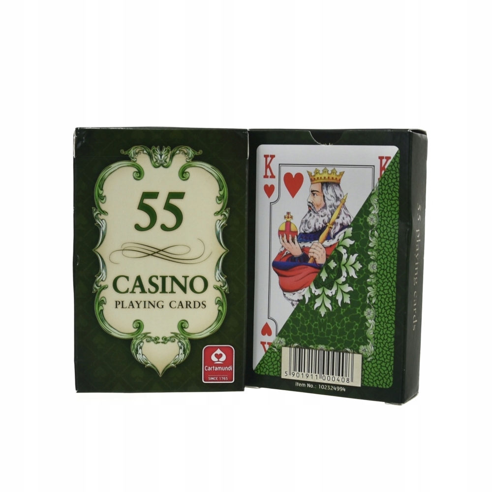 Karty do WSPÓLNEJ GRY KARCIANKA Fajna na IMPREZĘ CASINO 55 Talia Kart Super