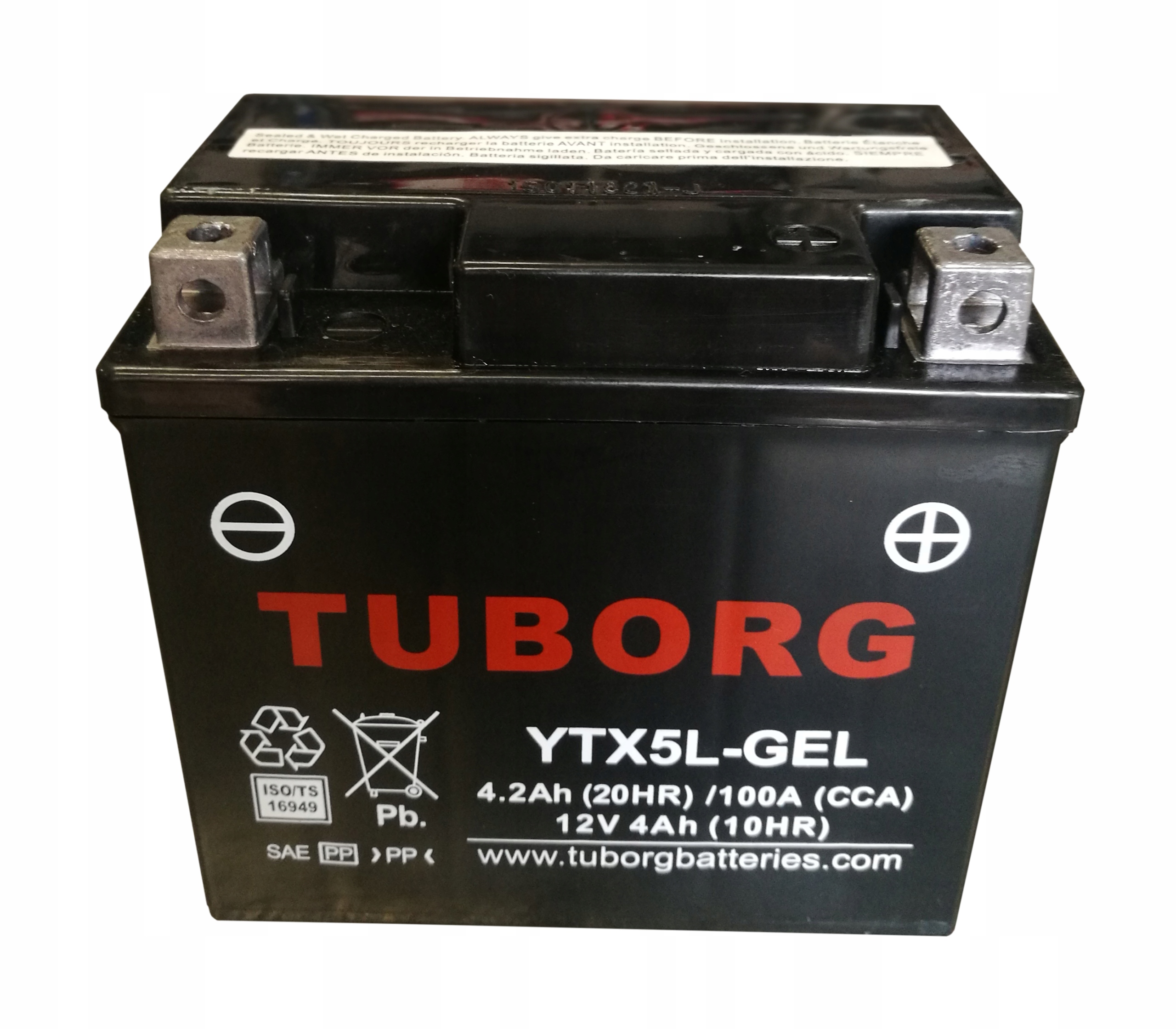 YTX5L-GEL - Аккумулятор Tuborg YTX5L-BS 12V 4ah 100A гелевый